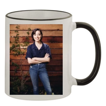 Aubrey Plaza 11oz Colored Rim & Handle Mug