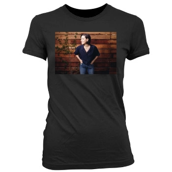 Aubrey Plaza Women's Junior Cut Crewneck T-Shirt