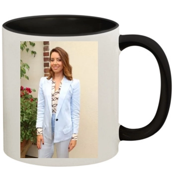 Aubrey Plaza 11oz Colored Inner & Handle Mug