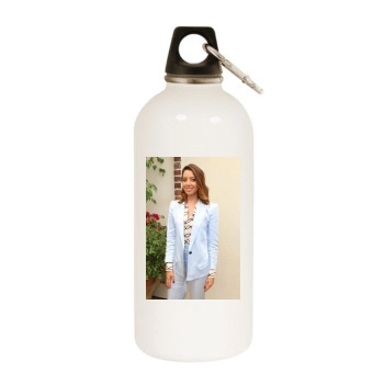 Aubrey Plaza White Water Bottle With Carabiner