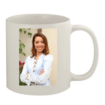 Aubrey Plaza 11oz White Mug