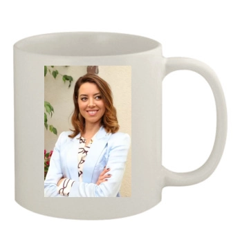 Aubrey Plaza 11oz White Mug