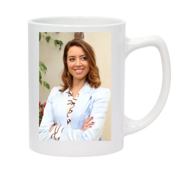 Aubrey Plaza 14oz White Statesman Mug