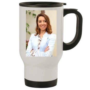 Aubrey Plaza Stainless Steel Travel Mug