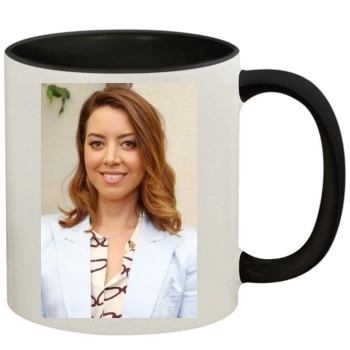 Aubrey Plaza 11oz Colored Inner & Handle Mug