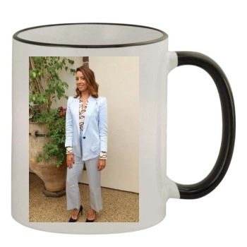 Aubrey Plaza 11oz Colored Rim & Handle Mug