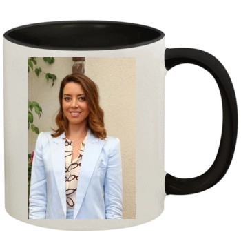 Aubrey Plaza 11oz Colored Inner & Handle Mug