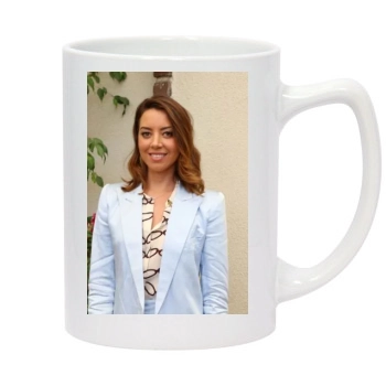 Aubrey Plaza 14oz White Statesman Mug