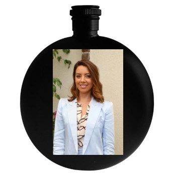 Aubrey Plaza Round Flask