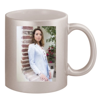 Aubrey Plaza 11oz Metallic Silver Mug