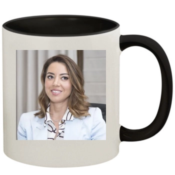 Aubrey Plaza 11oz Colored Inner & Handle Mug