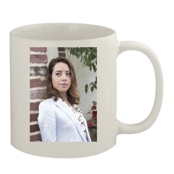 Aubrey Plaza 11oz White Mug