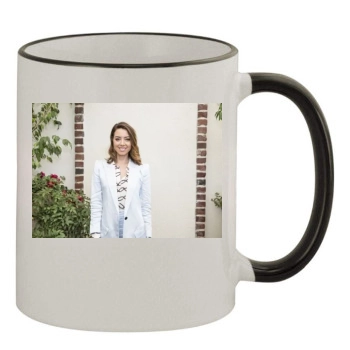 Aubrey Plaza 11oz Colored Rim & Handle Mug