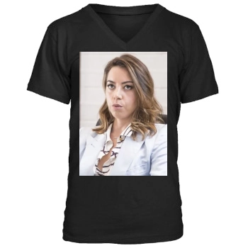 Aubrey Plaza Men's V-Neck T-Shirt