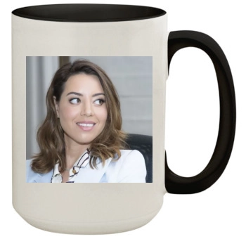 Aubrey Plaza 15oz Colored Inner & Handle Mug