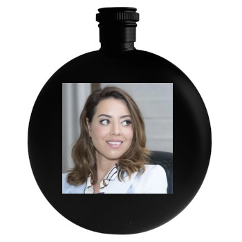 Aubrey Plaza Round Flask