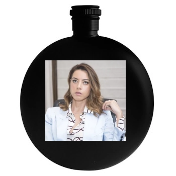 Aubrey Plaza Round Flask