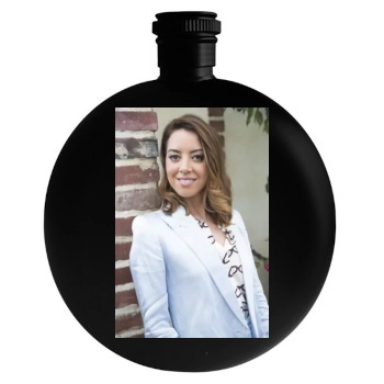 Aubrey Plaza Round Flask