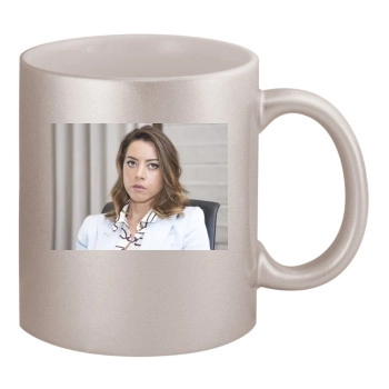 Aubrey Plaza 11oz Metallic Silver Mug