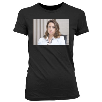 Aubrey Plaza Women's Junior Cut Crewneck T-Shirt