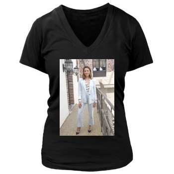 Aubrey Plaza Women's Deep V-Neck TShirt