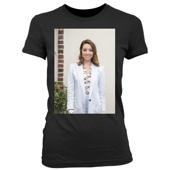 Aubrey Plaza Women's Junior Cut Crewneck T-Shirt