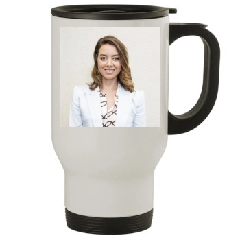 Aubrey Plaza Stainless Steel Travel Mug