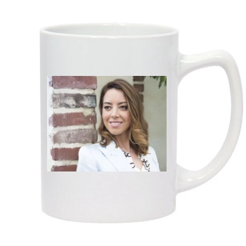 Aubrey Plaza 14oz White Statesman Mug