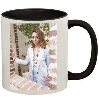 Aubrey Plaza 11oz Colored Inner & Handle Mug