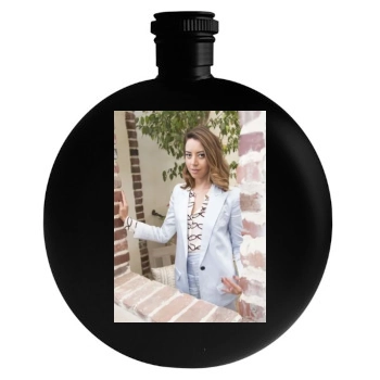 Aubrey Plaza Round Flask