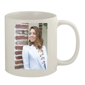 Aubrey Plaza 11oz White Mug