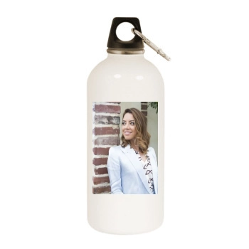 Aubrey Plaza White Water Bottle With Carabiner