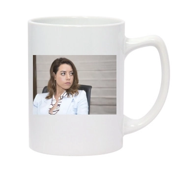 Aubrey Plaza 14oz White Statesman Mug