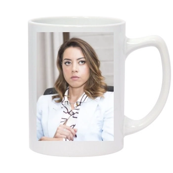 Aubrey Plaza 14oz White Statesman Mug