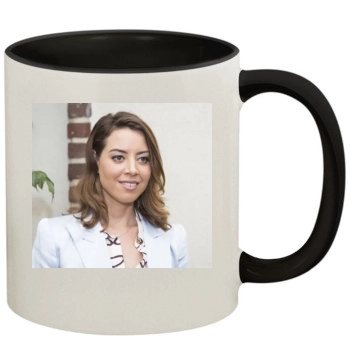 Aubrey Plaza 11oz Colored Inner & Handle Mug