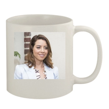 Aubrey Plaza 11oz White Mug