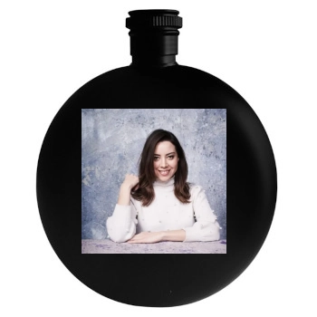 Aubrey Plaza Round Flask