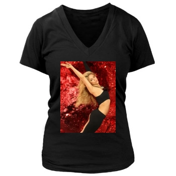 Shakira Women's Deep V-Neck TShirt