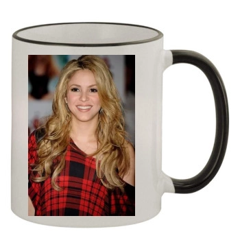 Shakira 11oz Colored Rim & Handle Mug