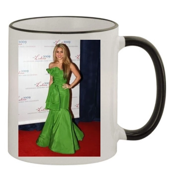 Shakira 11oz Colored Rim & Handle Mug