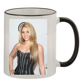 Shakira 11oz Colored Rim & Handle Mug