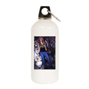 Shakira White Water Bottle With Carabiner