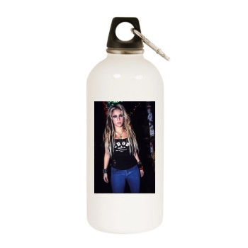 Shakira White Water Bottle With Carabiner