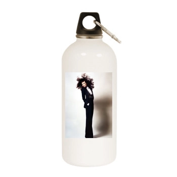 Shalom Harlow White Water Bottle With Carabiner