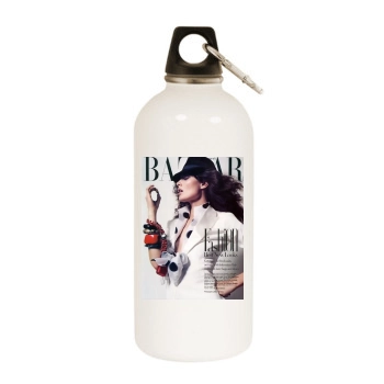 Shalom Harlow White Water Bottle With Carabiner