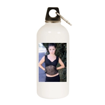 Shiri Appleby White Water Bottle With Carabiner