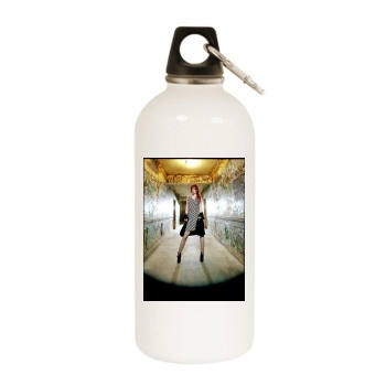 Shirley Manson White Water Bottle With Carabiner