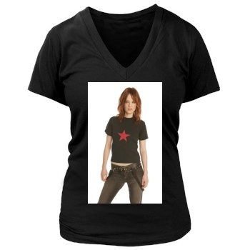 Shirley Manson Women's Deep V-Neck TShirt