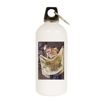 Sienna Miller White Water Bottle With Carabiner