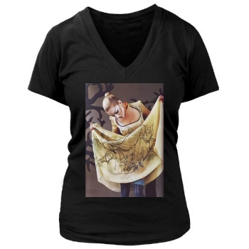 Sienna Miller Women's Deep V-Neck TShirt